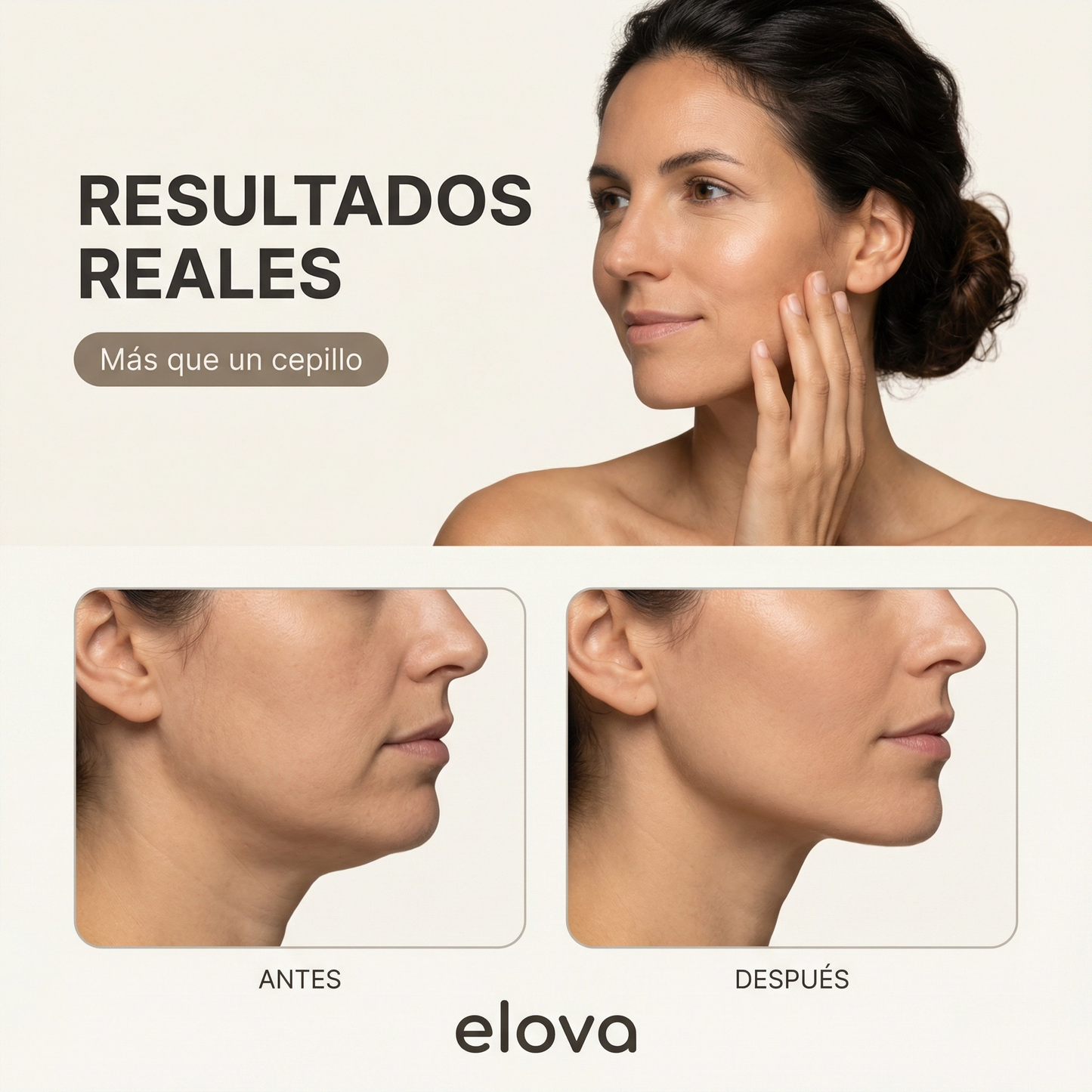 elova | Cepillo de masaje linfático facial