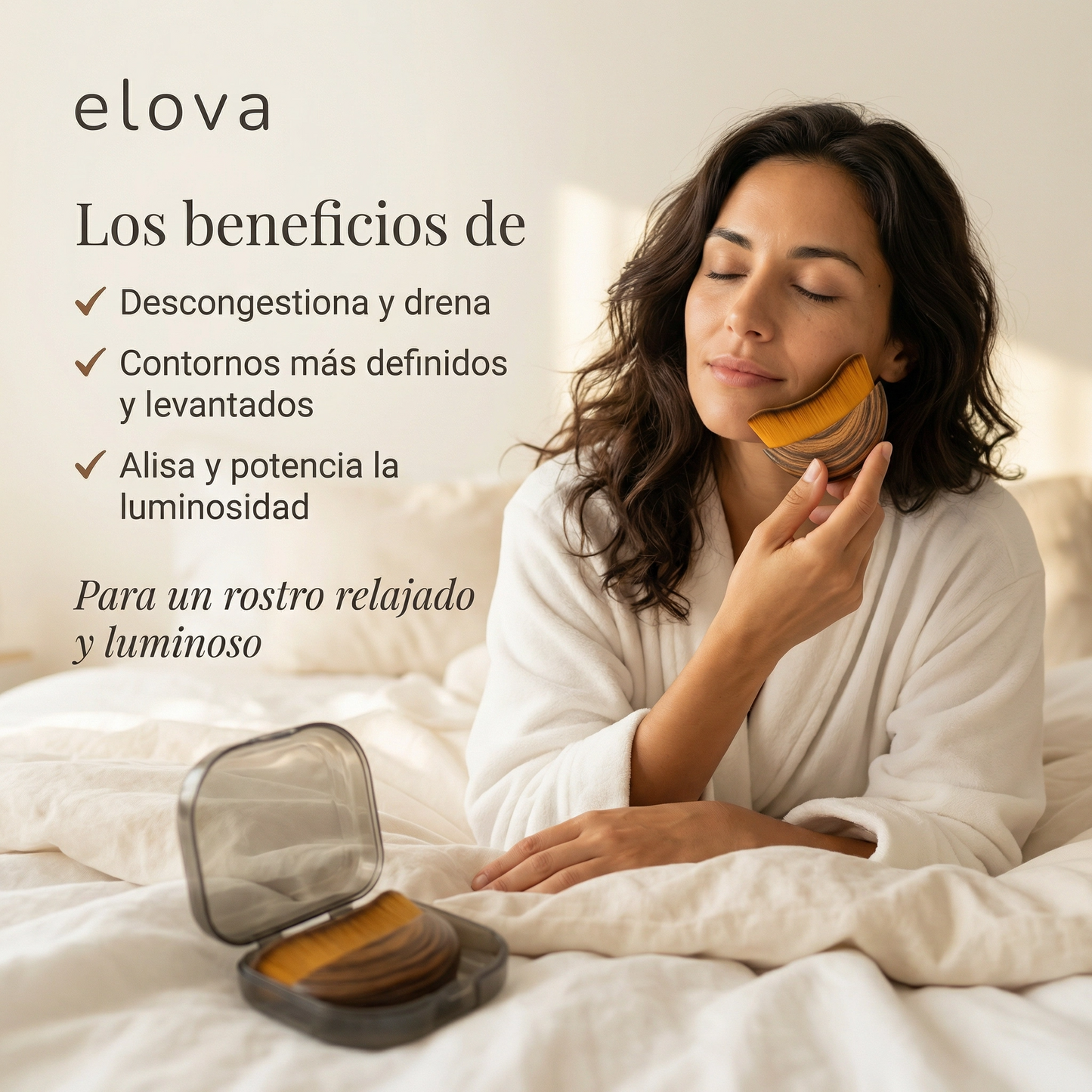 elova | Cepillo de masaje linfático facial
